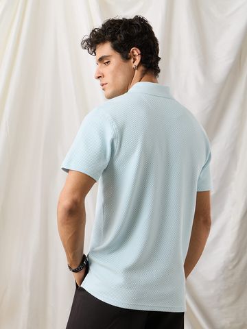 Buy Popcorn Polo: Sky Blue Men Polos Online P09