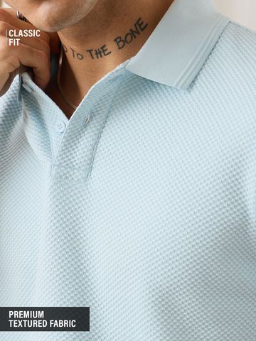 Buy Popcorn Polo: Sky Blue Men Polos Online P09
