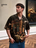 Buy Satin Shirt: Noir Men Oversized Shirts Online C76