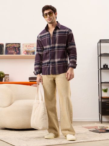 Buy Plaid Shirt: Canvas Men Relaxed Shirts Online C76