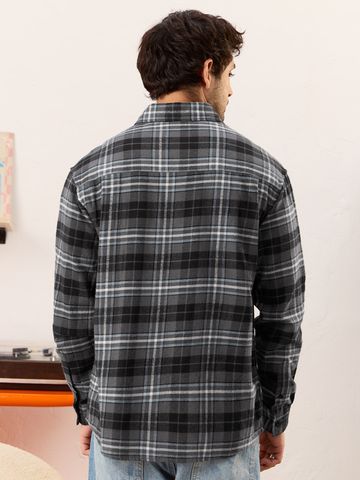 Buy Plaid: Monochrome Men Utility Shirts Online C76