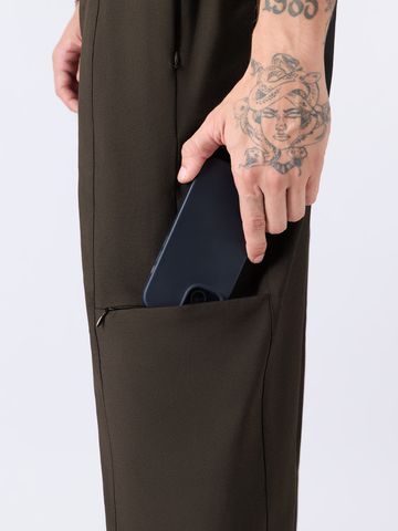 Buy Straight-Fit Pants: Mocha Brown Men Pants Online F56