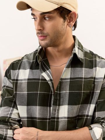 Buy Plaid Shirt: Verdant Men Relaxed Shirts Online C76