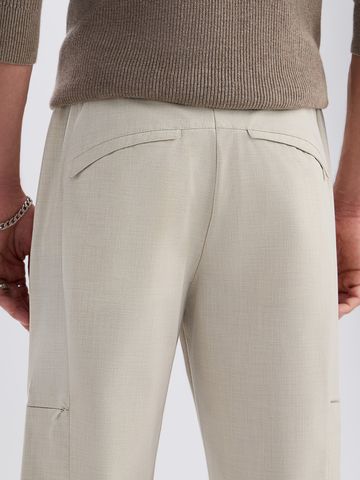 Buy Straight-Fit Pants: Almond White Men Pants Online F56