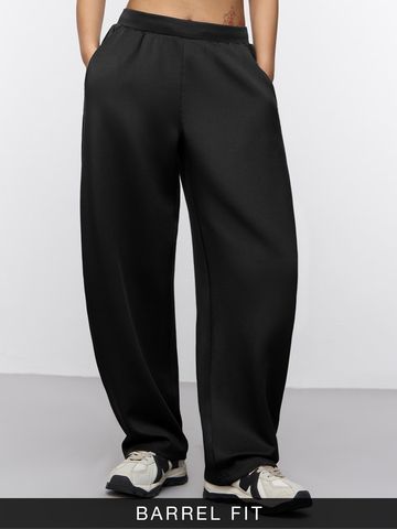 Buy Premium Scuba Joggers: Ink Black Women Joggers Online JB65
