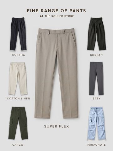Buy Classic-Fit Pants: Light Khaki Men Pants Online F56