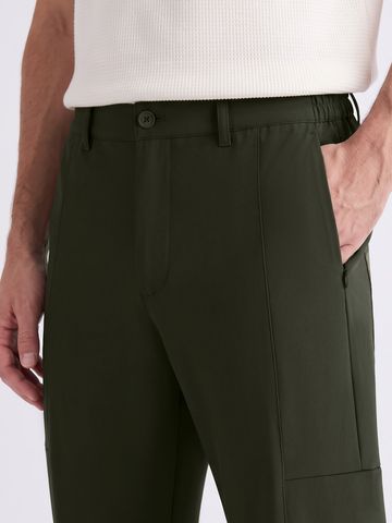 Buy Straight-Fit Pants: Olive Green Men Pants Online F56