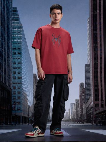 Buy Spider-Man: Spider Logo Men Oversized T-Shirts Online OS23
