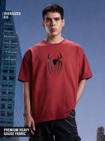 Buy Spider-Man: Spider Logo Men Oversized T-Shirts Online OS23