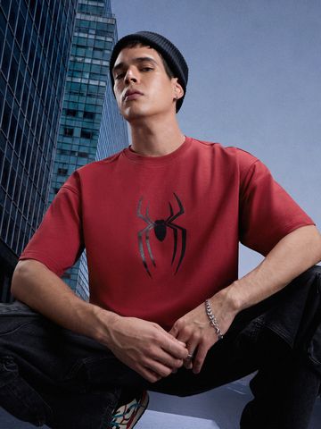 Buy Spider-Man: Spider Logo Men Oversized T-Shirts Online OS23