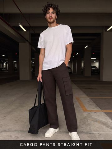 Buy Cargo Pants: Espresso Men Cargo Pant Online F56