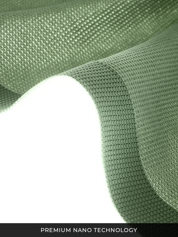 Buy Soilds: Sage Green Men Textured Polos Online P09