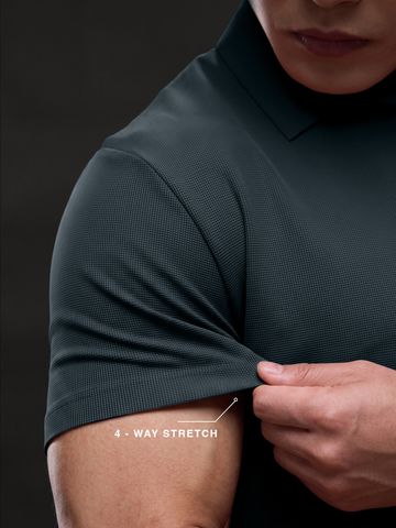 Buy Solids: Deep Teal Men Textured Polos Online P09