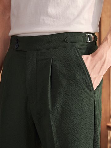Buy Textured Gurkha Pants: Olive Men Pants Online F56