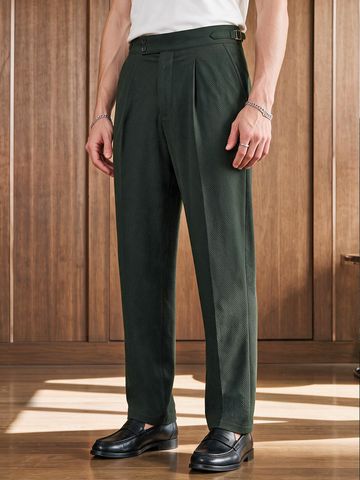 Buy Textured Gurkha Pants: Olive Men Pants Online F56
