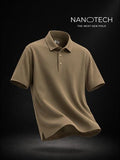 Buy Soilds: Walnut Brown Men Textured Polos Online P09