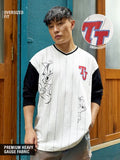 Buy Tom & Jerry: Stripped Oversized Full Sleeve T-Shirt Online OS23