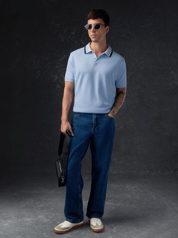 Buy TSS Originals: Sky Blue Men Polos Online P09