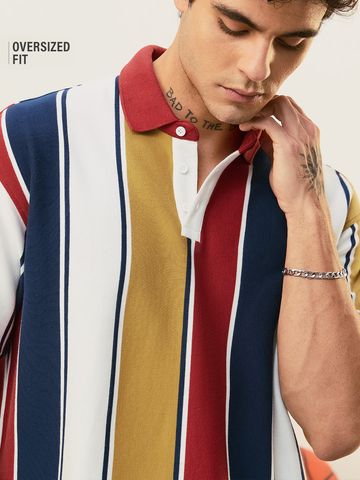 Buy Striped Polo: Caravan Men Rugby Polo Online P09