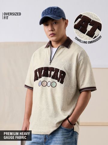 Buy Avatar: All The Elements Men Oveersized Polo Online P09