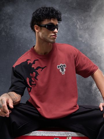 Buy Black Clover: Glow Men Oversized T-Shirts Online OS23