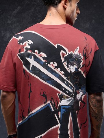 Buy Black Clover: Glow Men Oversized T-Shirts Online OS23