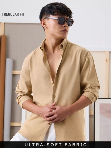 Buy Tencel Shirt: Sandstone Men Shirts Online C76