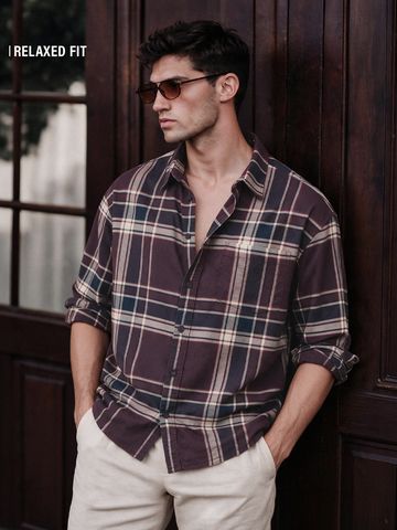 Buy Plaid Shirt: Canvas Men Relaxed Shirts Online C76