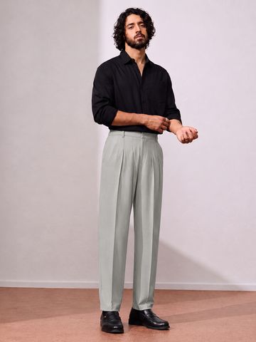 Buy Super-Flex Pants: Melange Beige Men Super Flex Pants Online F56
