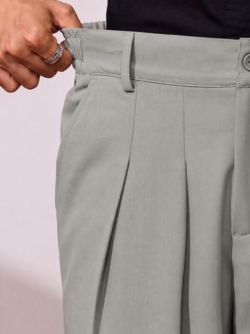 Buy Super-Flex Pants: Melange Beige Men Super Flex Pants Online F56