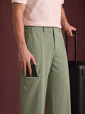 Buy Straight-Fit Pants: Sage Green Men Pants Online F56