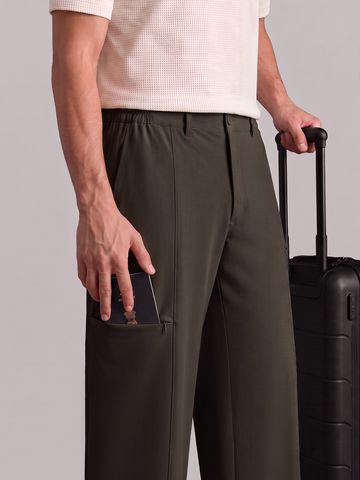 Buy Straight-Fit Pants: Mocha Brown Men Pants Online F56