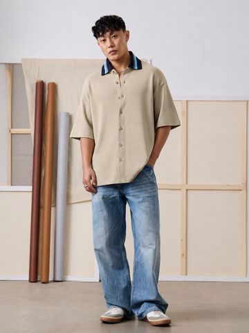 Buy Crochet Casuals: Dune Men Knit Shirts Online C76