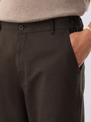 Buy Straight-Fit Pants: Choco Brown Men Pants Online F56