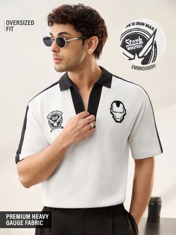 Buy Iron Man: Stark Industries Oversized Zipper Polos Online P09