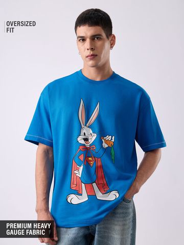 Buy Bugs Bunny: Superhero Men Oversized T-Shirts Online OS23
