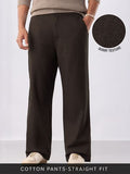 Buy Straight-Fit Pants: Choco Brown Men Pants Online F56