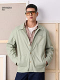Buy Solids: Pale Blue Men Shacket Online C76