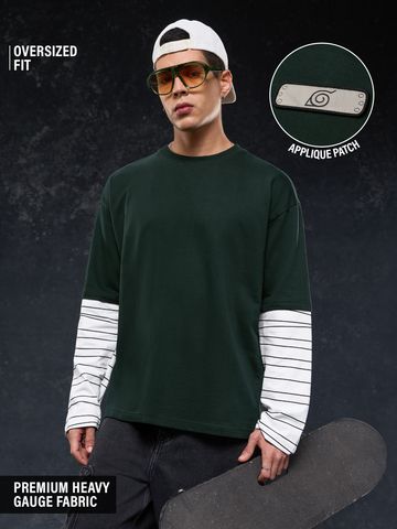 Buy Naruto: Rock Lee Men Oversized Full Sleeve T-Shirts Online OS23