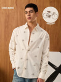 Buy Cotton-Linen Shirt: Cycle Men Cotton Linen Shirt Online C76