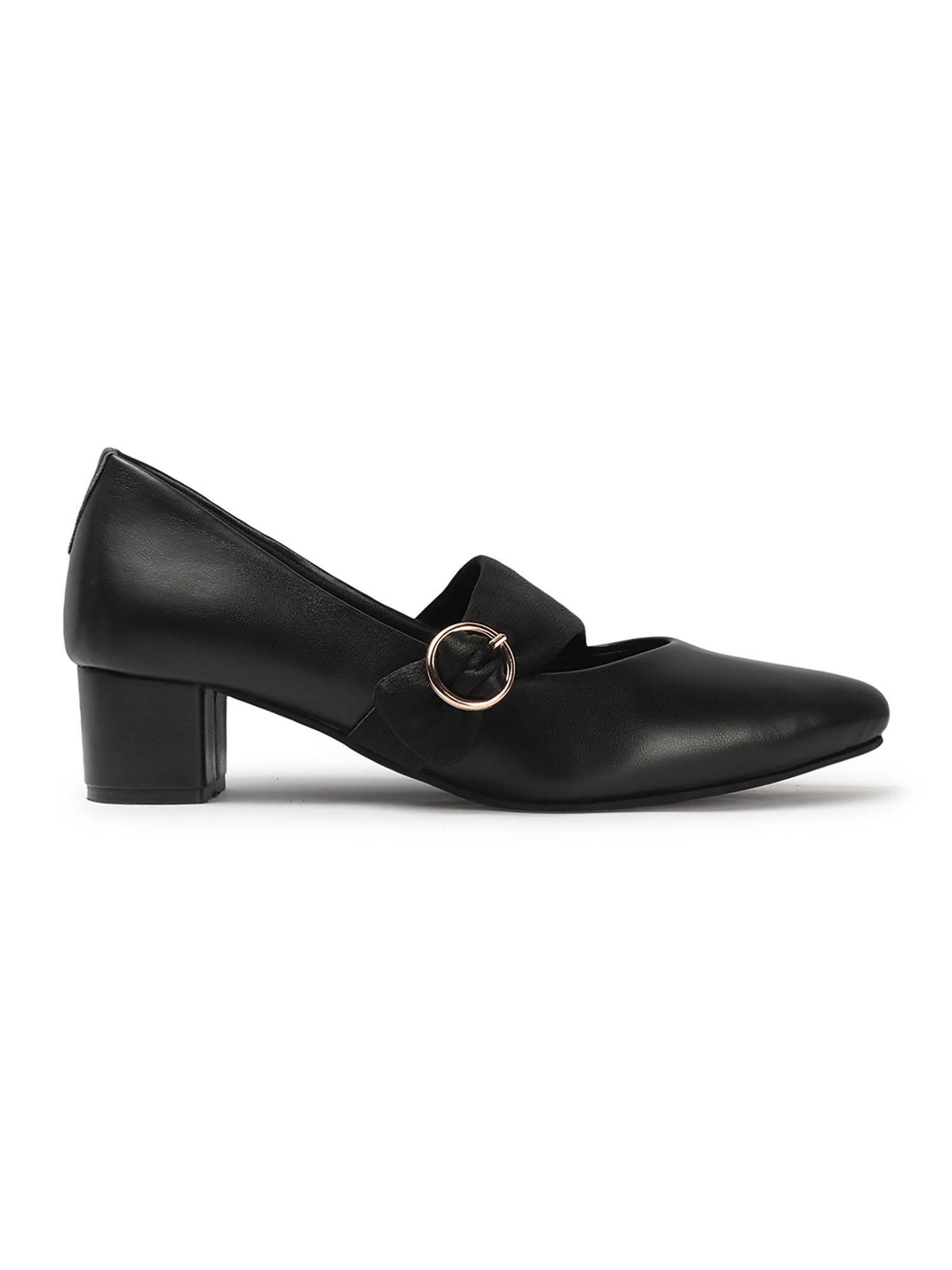 Cream Solid Closed Back Block Pumps | H78 - view 21