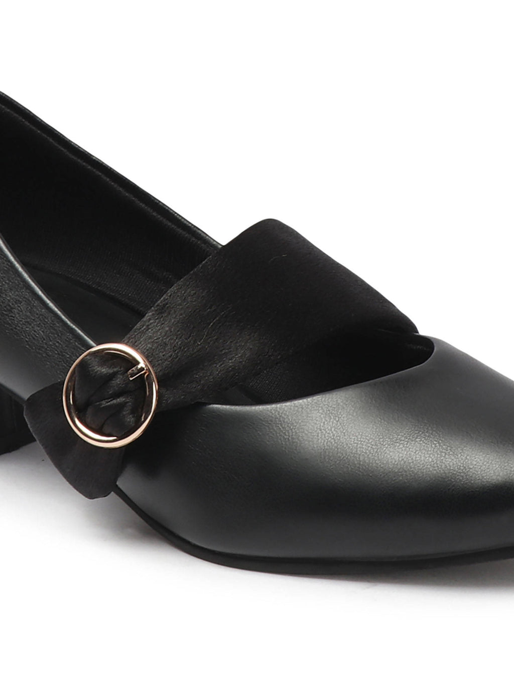 Cream Solid Closed Back Block Pumps | H78 - view 23