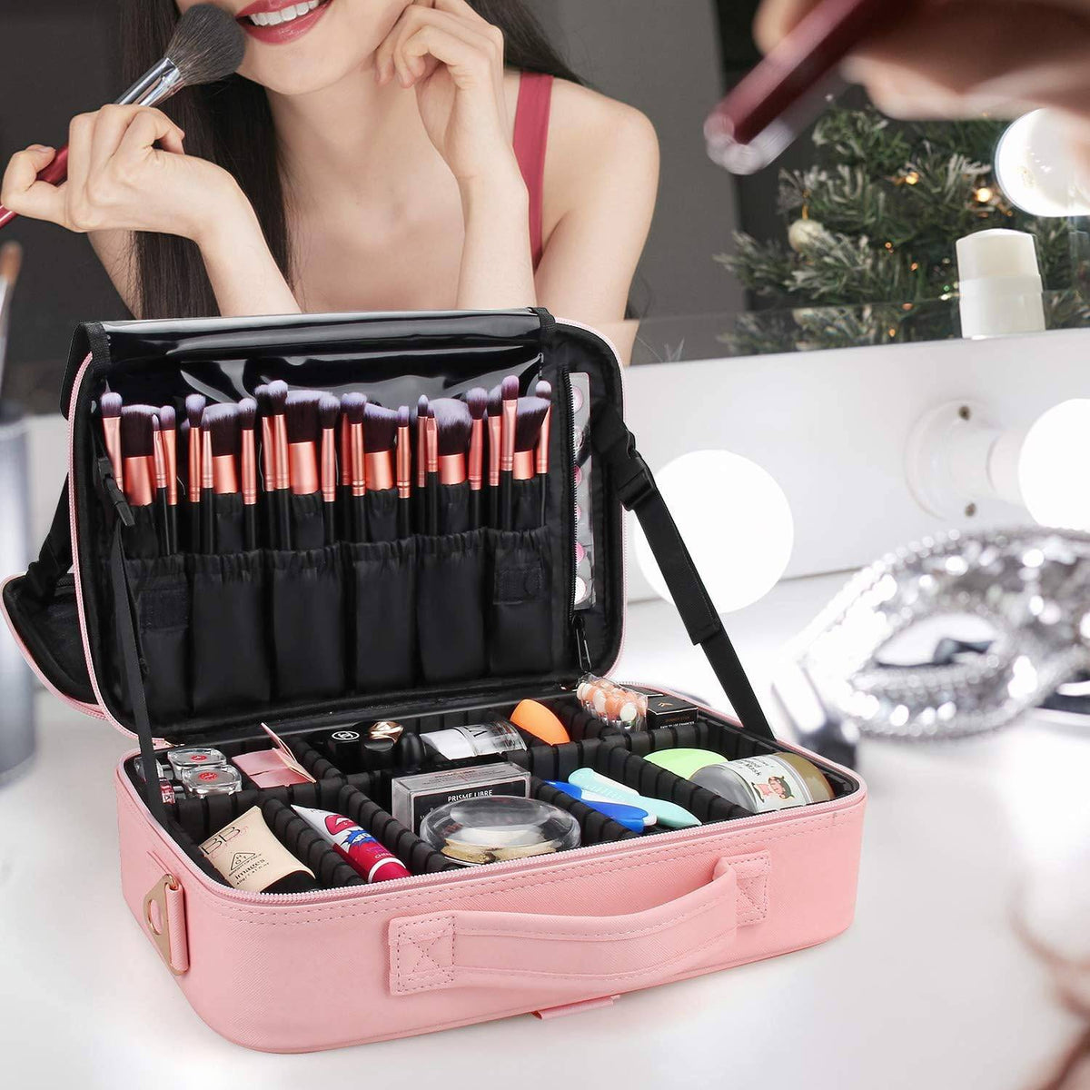 Cosmetic Bag, Makeup Organizer Bag - Baby Pink | C83 - view 2