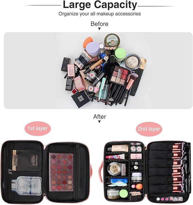 Cosmetic Bag, Makeup Organizer Bag - Baby Pink | C83 - view 4