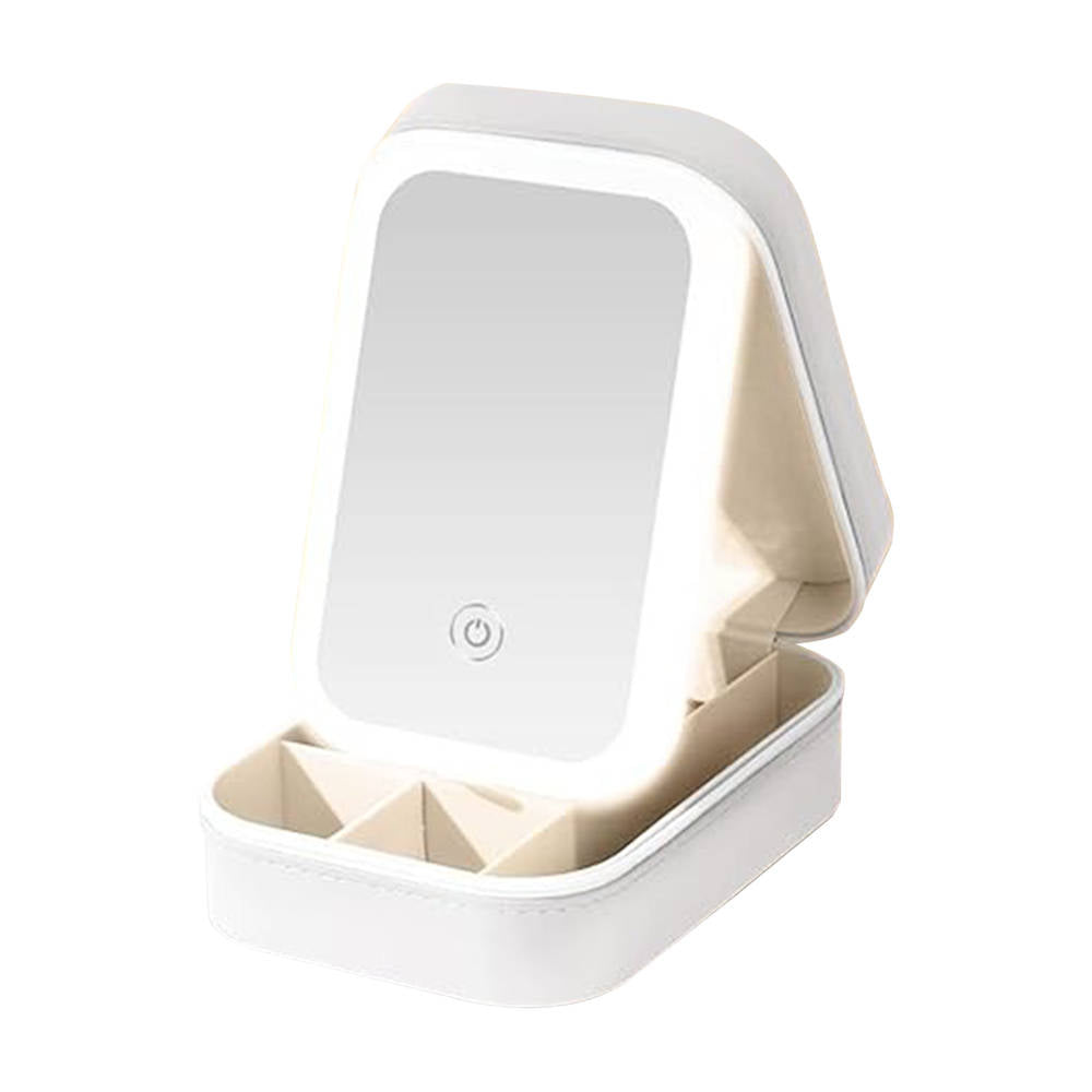 Small Travel Led Makeup Mirror Case With 3 Adjustable Color Light | C83 - view 1