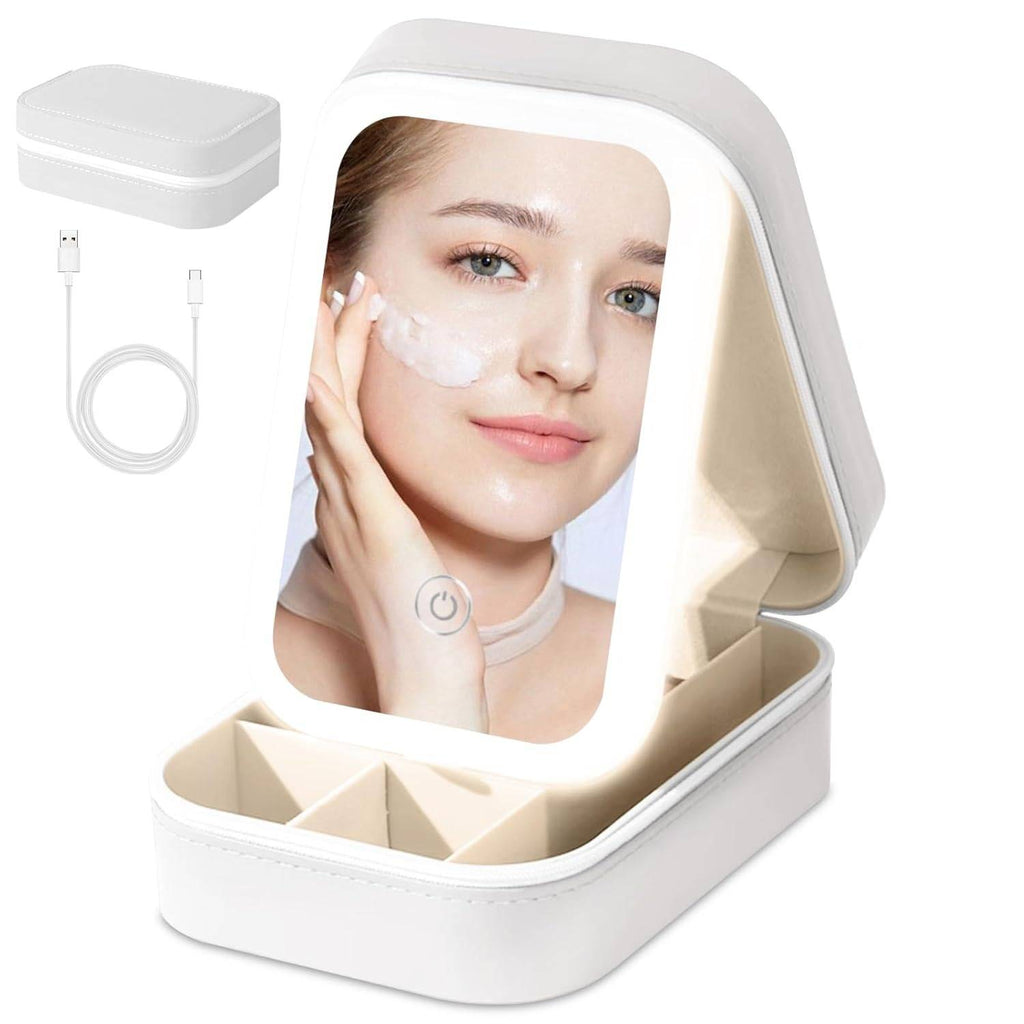 Small Travel Led Makeup Mirror Case With 3 Adjustable Color Light | C83 - view 6