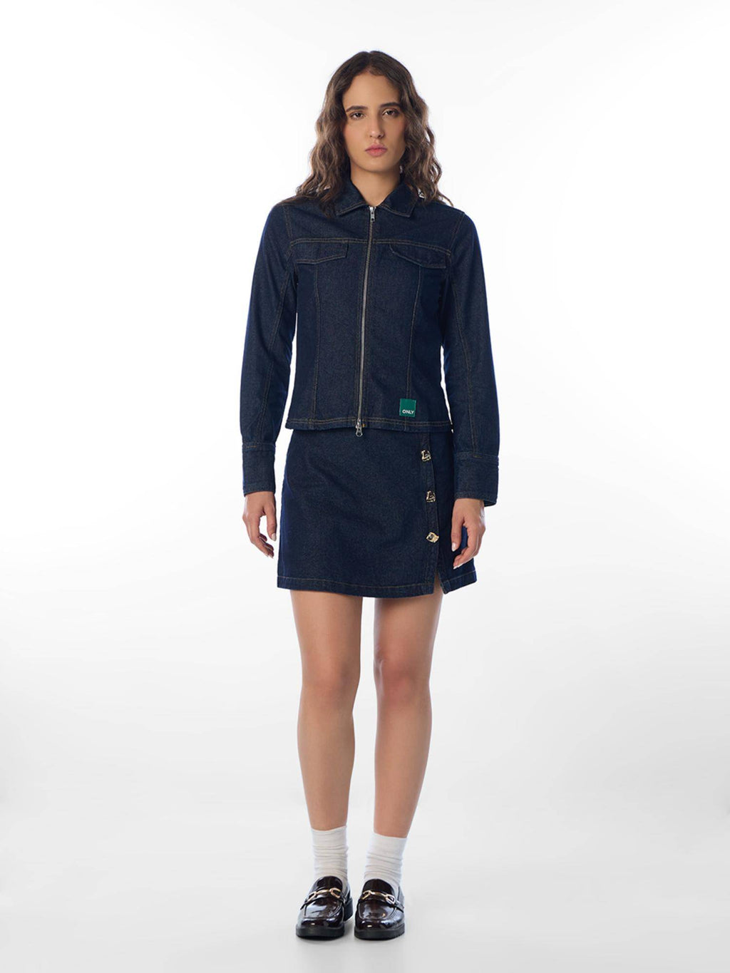 Womens Solid Regular Fit Blue Jacket | JC78 - view 3