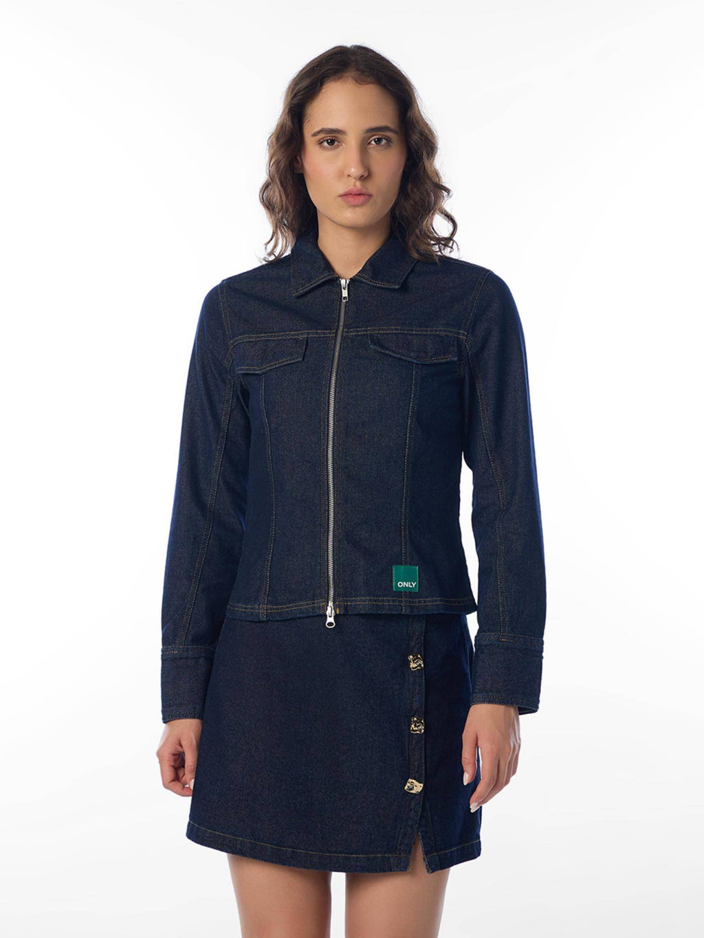 Womens Solid Regular Fit Blue Jacket | JC78 - view 4
