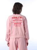 Women's Typographic Pink Sweatshirt | HD56 - view 1
