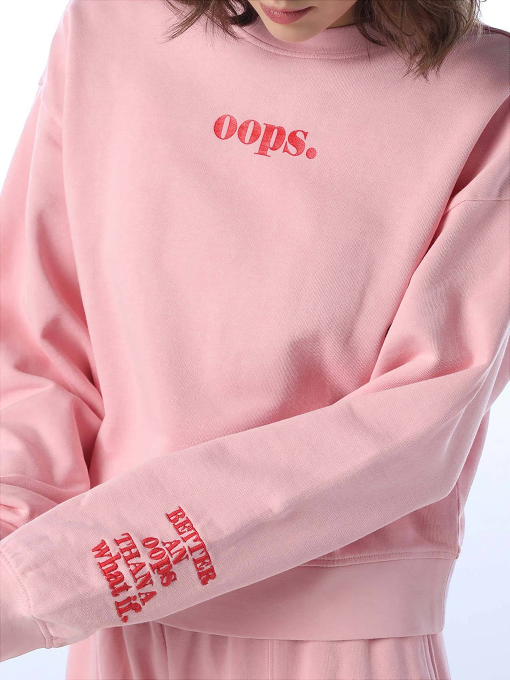 Women's Typographic Pink Sweatshirt | HD56 - view 4